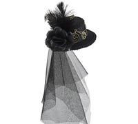 Maxtonser 1 sombrero de tiempo para mujer con velo, sombrero de tiempo, accesorios para fiesta de Halloween