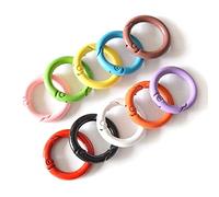 Maxtonser 10 anillos de resorte de metal, anillos divididos de metal, cierre de abrazadera, suministros para decoración de mochilas, carteras, bolsas