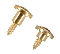 Maxtonser 2 retenedores de cuerda redondos ranurados vintage con tornillo para guitarra eléctrica