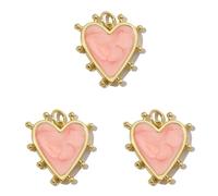 Maxtonser 3 colgantes chapados en oro de 18 quilates con forma de corazón, herradura, dados con circonita cúbica, collar y pendientes