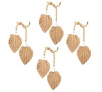 Maxtonser 4 alzapaños de cortina con forma de hoja, cuerda de algodón, decoración del hogar para sala de estar y dormitorio