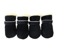 Maxtonser 4 zapatos antideslizantes para cachorros, resistentes al viento, para invierno, mascotas, perros, antideslizantes, para nieve, gruesos, cálidos, para exteriores
