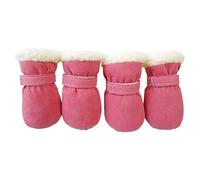 Maxtonser 4 zapatos antideslizantes para cachorros, resistentes al viento, para invierno, mascotas, perros, antideslizantes, para nieve, gruesos, cálidos, para exteriores