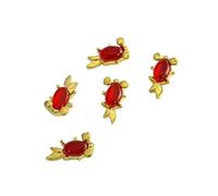 Maxtonser 5 piezas de uñas de Año Nuevo, diseño de linguito de la fortuna, uñas artísticas, nudo chino, diamantes de imitación, decoración artística