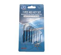 Maxtonser 7 piezas de 0,7 mm a 3 mm mini hexagonal hexagonal Allen para juego de llaves y destornilladores, kit de herramientas