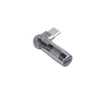 Maxtonser Adaptador tipo C/USB a tipo C/USB en ángulo recto de aluminio de 90 grados para cámaras, auriculares, transferencia de datos de carga rápida de 60 W