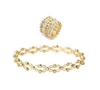Maxtonser Anillo plegable elástico 2 en 1, pulsera retráctil para anillos telescópicos creativos, pulsera judía