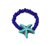 Maxtonser Anillos de cuentas de arroz colorido arcoíris, hechos a mano, apilables, joyería para niñas y mujeres