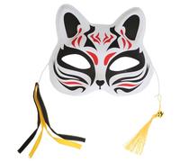 Maxtonser Anime Foxes - Pelota japonesa de media cara pintada a mano para festival Kitsune Cosplay