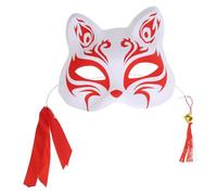 Maxtonser Anime Foxes - Pelota japonesa de media cara pintada a mano para festival Kitsune Cosplay