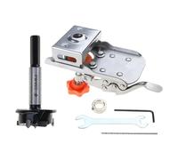 Maxtonser Apertura de agujero de bisagra de 35 mm de acero inoxidable para carpintería, perforador, guía de perforación, localizador