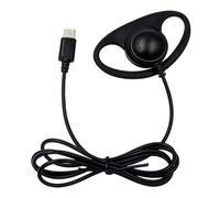 Maxtonser Auriculares USB C de un solo lado, con gancho para la oreja con cable, aislamiento de ruido para guía