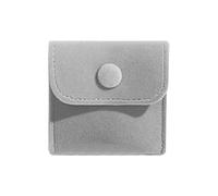 Maxtonser Bolsa de joyería con botón portátil suave para collares, pintalabios, bolsa de joyería pequeña de lujo