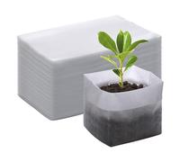Maxtonser Bolsas De Siembra De Germinación De Tela No Tejida para Interiores Bolsas De Cultivo De Plantas De Vivero Bolsas De Plantación De Flores Suministros De Jardinería Paquete De 100,10X12Cm
