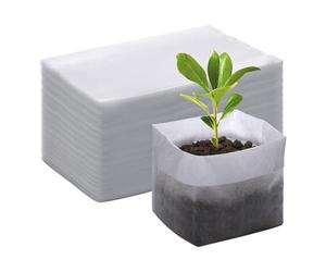 Maxtonser Bolsas De Siembra De Germinación De Tela No Tejida para Interiores Bolsas De Cultivo De Plantas De Vivero Bolsas De Plantación De Flores Suministros De Jardinería Paquete De 100,10X12Cm