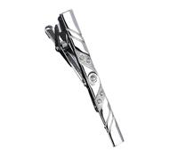 Maxtonser Broche de corbata para hombre, diseño clásico de diamantes de imitación plateados, hebilla para boda, negocios