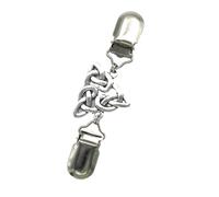 Maxtonser Broche vintage para chal, con nudos elaborados para mujeres y niñas, broches para el cuello, cierre de nudos elaborados