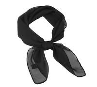 Maxtonser Bufanda cuadrada de los años 50 para el cuello, pañuelo cuadrado retro para mujer, pañuelo para la cabeza, color negro