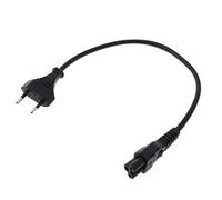 Maxtonser Cable Adaptador de Corriente EU 2 Pines Macho a Iec 320 C5 Micky para Fuente de alimentación portátil 3