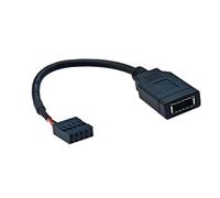 Maxtonser Cable adaptador portátil USB 2.0 de 9 pines a placa base tipo E con conectores frontales tipo C para un fácil acceso