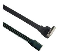 Maxtonser Cable adaptador USB macho a tipo C hembra para transferencia de datos, velocidad de 480 Mbps, cable plano de silicona, cable de carga USB tipo C