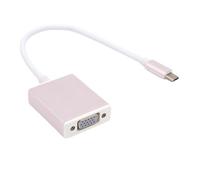 Maxtonser Cable convertidor USB C a VGA ligero de doble hembra para conectar portátiles a monitores o televisores