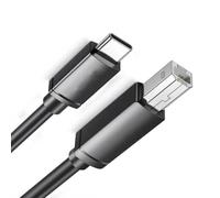 Maxtonser Cable de impresión de puerto cuadrado tipo C a USB 2.0 de 0.5 mm de diámetro, línea de impresión rápida de archivos de fácil conexión para máquina de fax