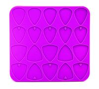 Maxtonser Caja de púas de guitarra hecha a mano, molde de resina, molde de silicona para púas de guitarra, bajo, llavero, colgante, joyería, herramientas para manualidades