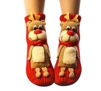 Maxtonser Calcetines de punto de Navidad para adultos con animales de dibujos animados