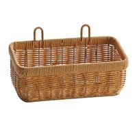 Maxtonser Cesta tejida para colgar en la pared, organizador de ajos y jengibres, cesta de almacenamiento de verduras, ahorro de espacio, accesorio de cocina