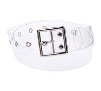 Maxtonser Cinturón ancho transparente para mujer, hebilla de cinturón, invisible, transparente, a la moda