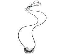 Maxtonser Collar de cuerda de cuero ajustable con colgante de remolinos para hombres y mujeres de moda, accesorio de moda versátil