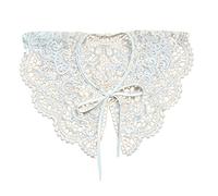 Maxtonser Collar de encaje para mujer, cuello falso con cordones, cuello bordado sintético, cuello desmontable para vestido