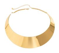 Maxtonser Collar de Gargantilla con torsión de puño Abierto de Alambre de Metal exagerado para Mujer, Cadena Ancha Ajustable Punk, joyería Grunge Punk, Oro