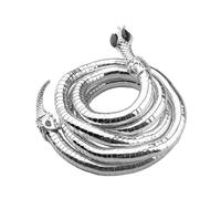 Maxtonser Collar de serpiente flexible ajustable punk gargantilla flexible plegable collar de serpiente de metal multicapa pulsera