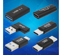 Maxtonser Conector convertidor de datos USB C a tipo C macho hembra USB C a tipo C macho hembra