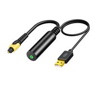 Maxtonser Convertidor de sonido analógico a digital de 3,5 mm a SPDIF para una salida de sonido mejorada de 3,5 mm a cable