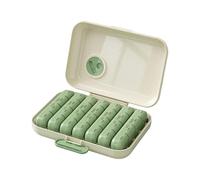 Maxtonser Dispensador de pastillas portátil para 7 días, organizador de viaje de gran capacidad, con compartimentos inteligentes, plástico ABS seguro