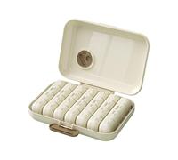 Maxtonser Dispensador de pastillas portátil para 7 días, organizador de viaje de gran capacidad, con compartimentos inteligentes, plástico ABS seguro