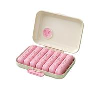 Maxtonser Dispensador de pastillas portátil para 7 días, organizador de viaje de gran capacidad, con compartimentos inteligentes, plástico ABS seguro