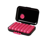 Maxtonser Dispensador de pastillas portátil para 7 días, organizador de viaje de gran capacidad, con compartimentos inteligentes, plástico ABS seguro