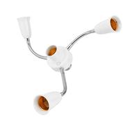 Maxtonser Divisor de enchufe de luz de base E27 ajustable, cuello de cisne, convertidor de bombillas LED con manguera de extensión de 3, 4, 5, 6 vías
