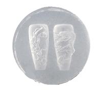 Maxtonser Dragon - Moldes de silicona para tallar uñas, plantillas de estampado de serpiente, accesorios de manicura, herramientas de arte de uñas para Nair Art