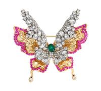 Maxtonser Elegante broche de mariposa con diseño de capas galvanizado, accesorio de joyería para ocasiones especiales