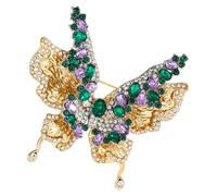 Maxtonser Elegante broche de mariposa con diseño de capas galvanizado, accesorio de joyería para ocasiones especiales
