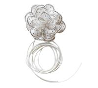 Maxtonser Elegante collar con brillantes diamantes de imitación sofisticados, collar con colgante de flor, elegante adorno brillante para el cuello