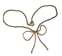 Maxtonser Elegante collar de lazo con cuentas, elegante colgante de joyería, collar de flores de acrílico para mujer