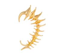 Maxtonser Elegantes aretes de metal con clip de oreja de esqueleto unisex para hombres y mujeres, accesorios de disfraz de Halloween