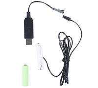 Maxtonser Eliminador de batería AA a 4Aa, Fuente de alimentación USB, reemplaza 1-4 Piezas, baterías AA de 1,5 V para Reloj, Juguetes, Luces navideñas, Ventilador Led, 3V 2Aa
