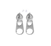 Maxtonser Exquisitos aretes creativos de tuerca, 1 par de aretes punk con cremallera, para cartílago, para niños, adultos, mujeres y niños